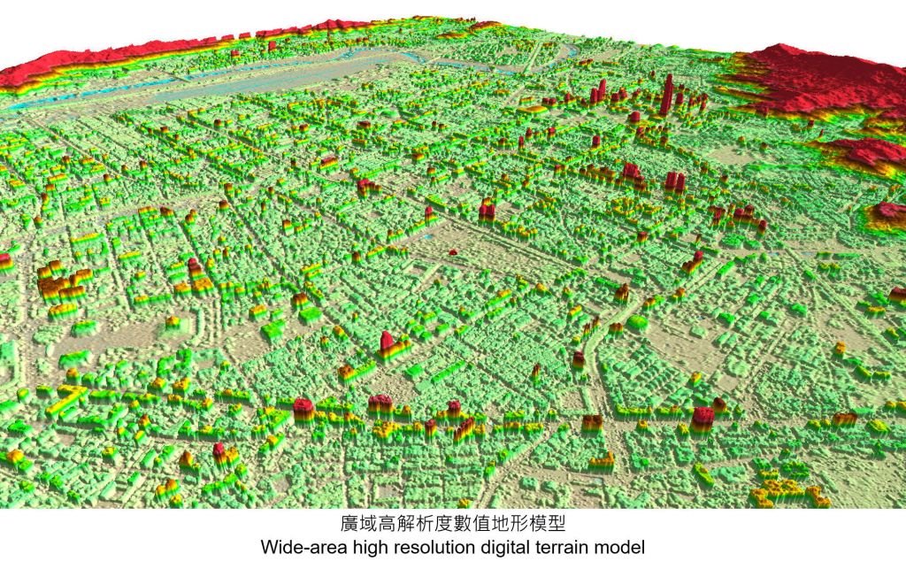 Wide-area high resolution digital terrain model